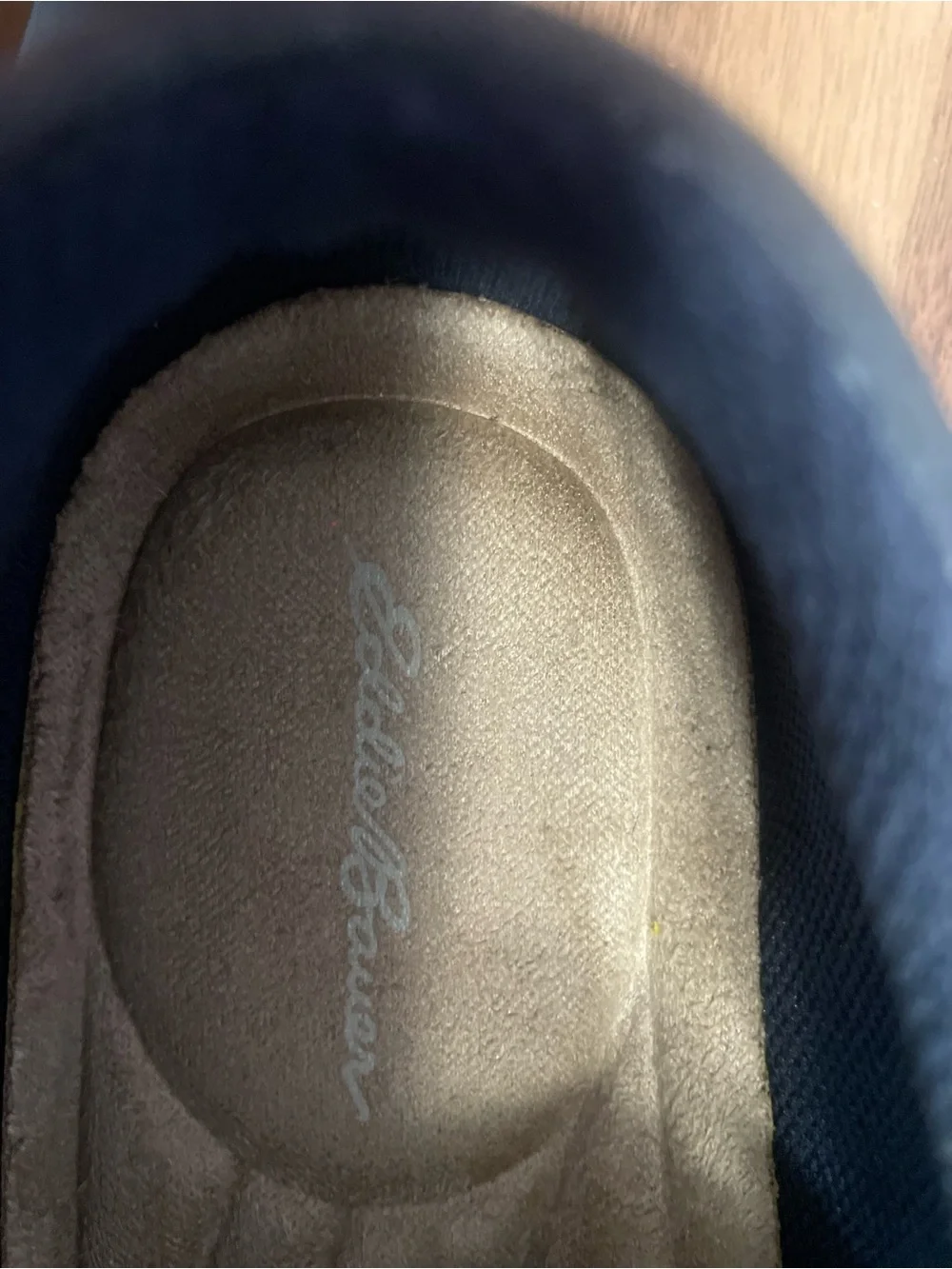 Eddie Bauer Men's Slip-On Canvas Shoes - Navy with White Stitching